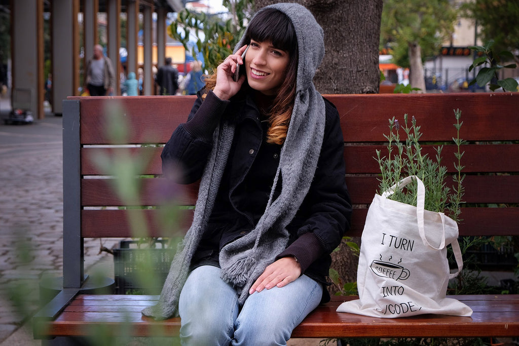 I turn coffee into code | Tote bag