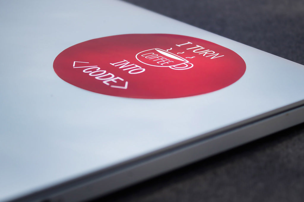 I turn coffee into code | Sticker