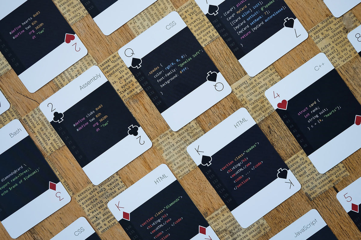 code:deck | plastic-coated | playing cards