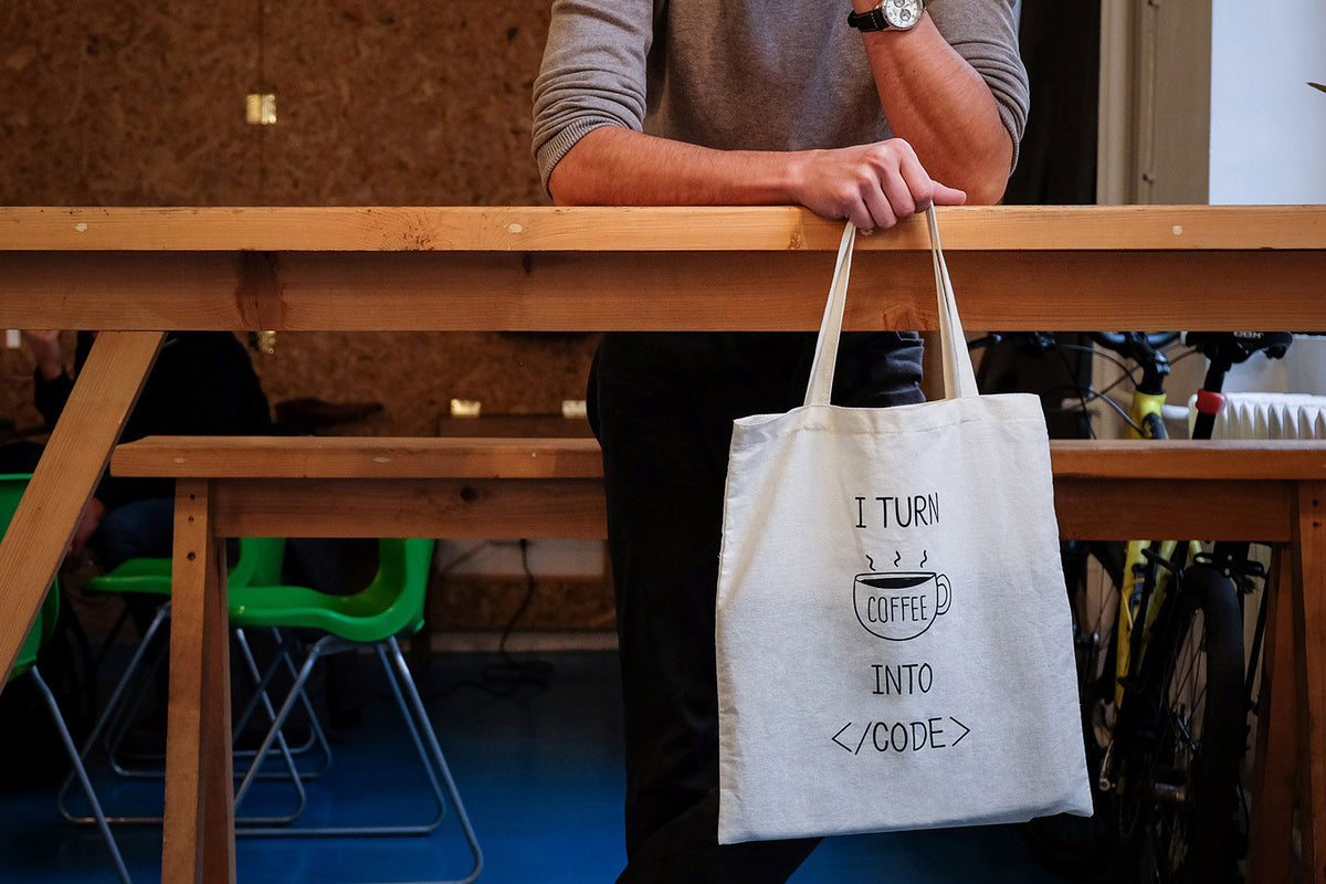 I turn coffee into code | Tote bag