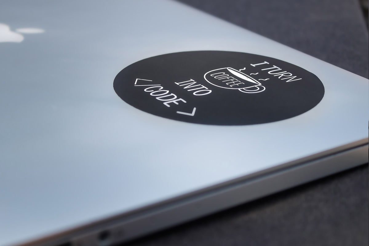 I turn coffee into code | Sticker