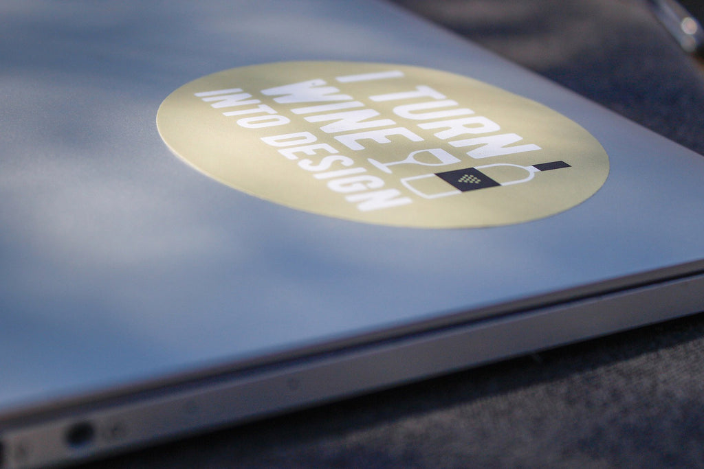 I turn wine into design | Sticker