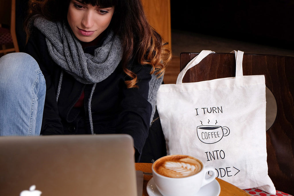 I turn coffee into code | Tote bag