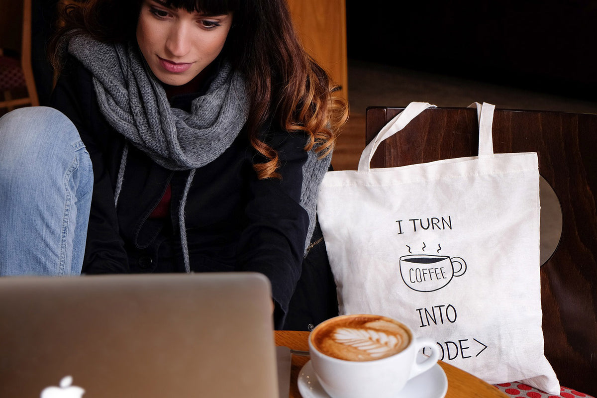 I turn coffee into code | Tote bag