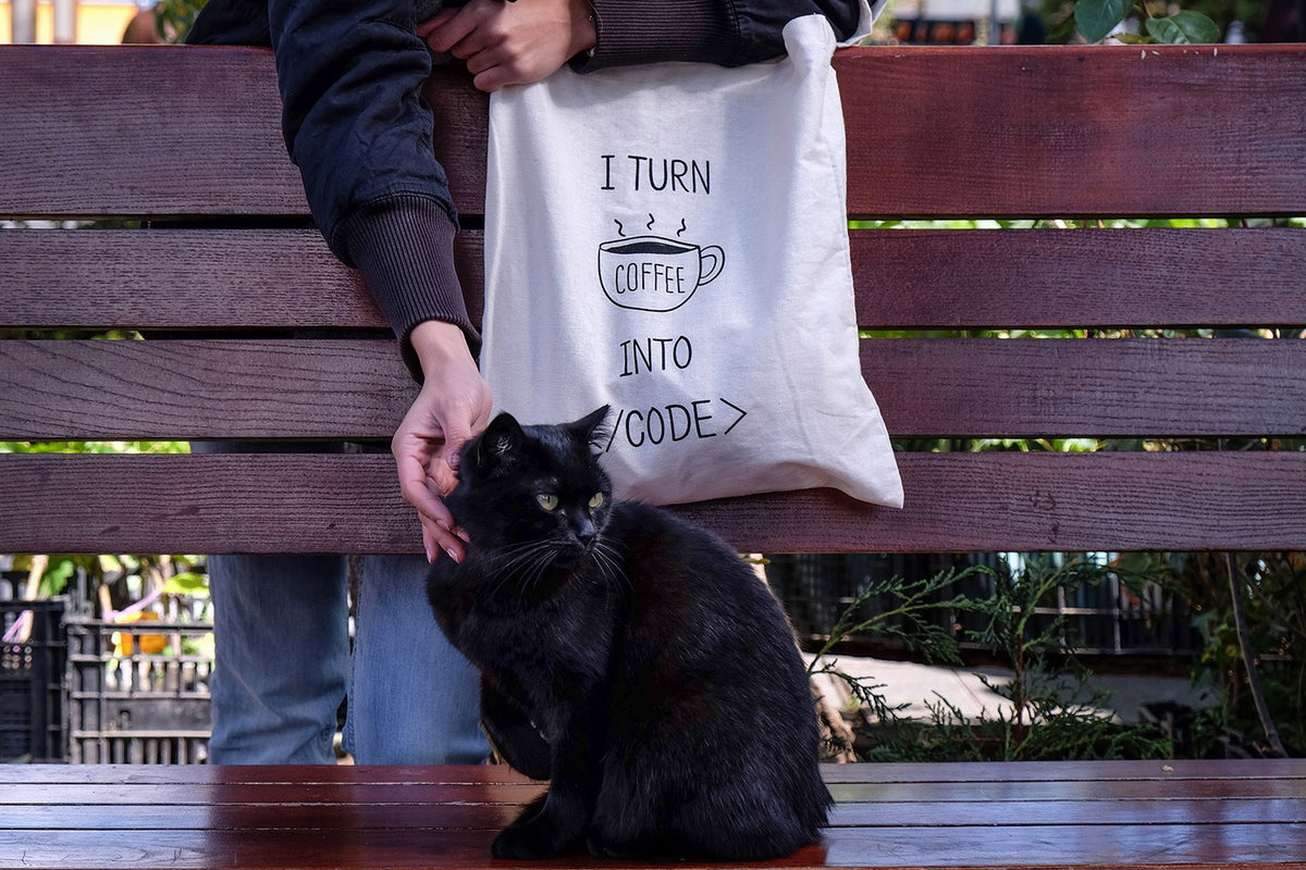 I turn coffee into code | Tote bag