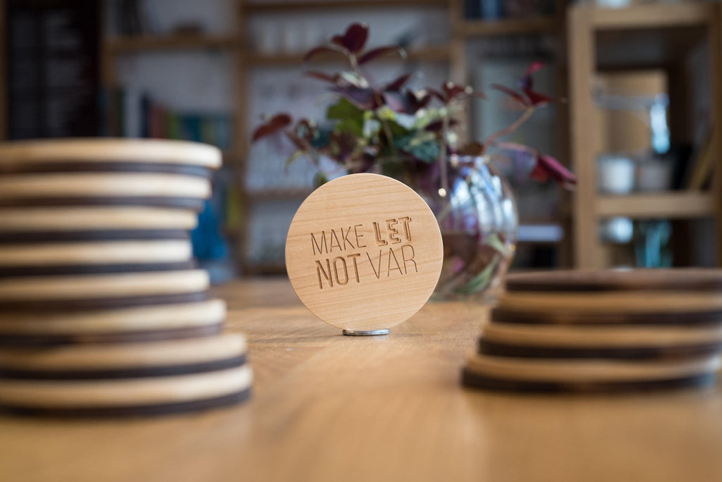 Make let, not var | Wooden coaster