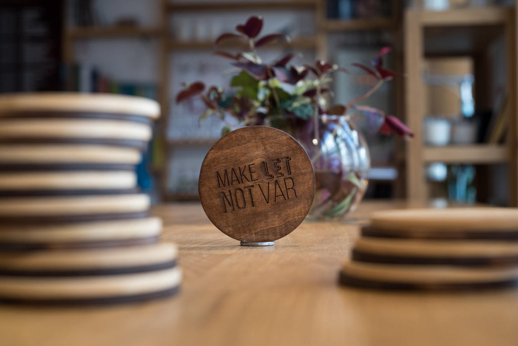 Make let, not var | Wooden coaster
