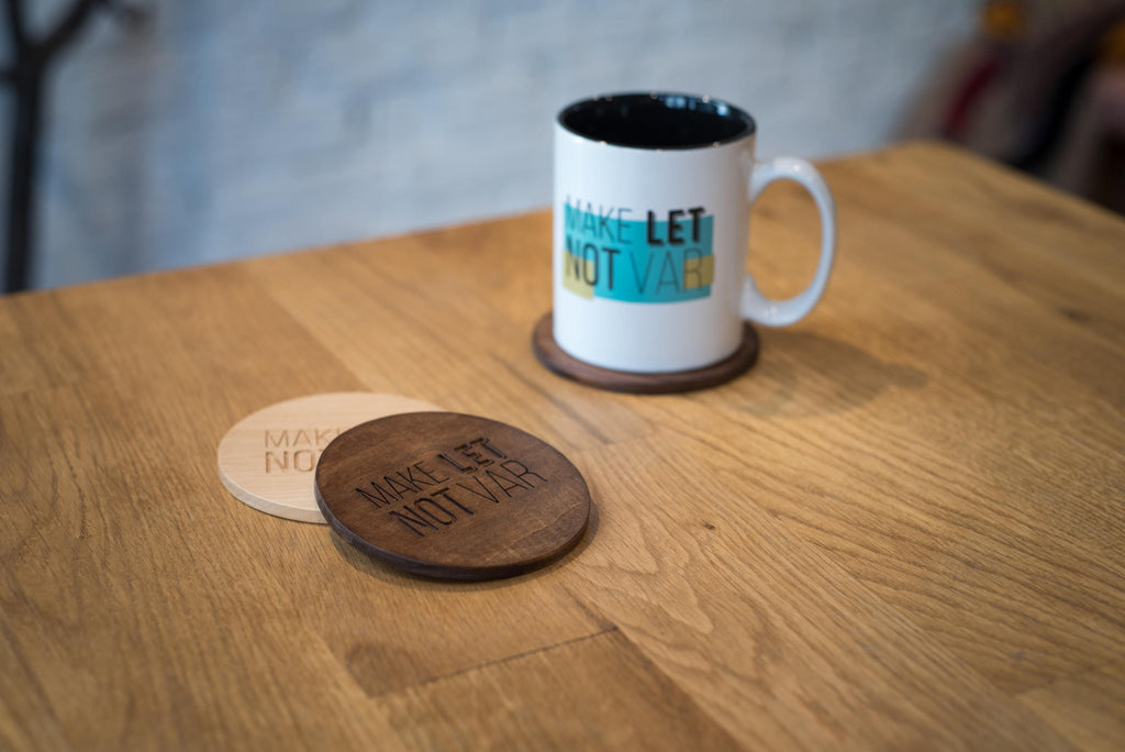 Make let, not var | Wooden coaster